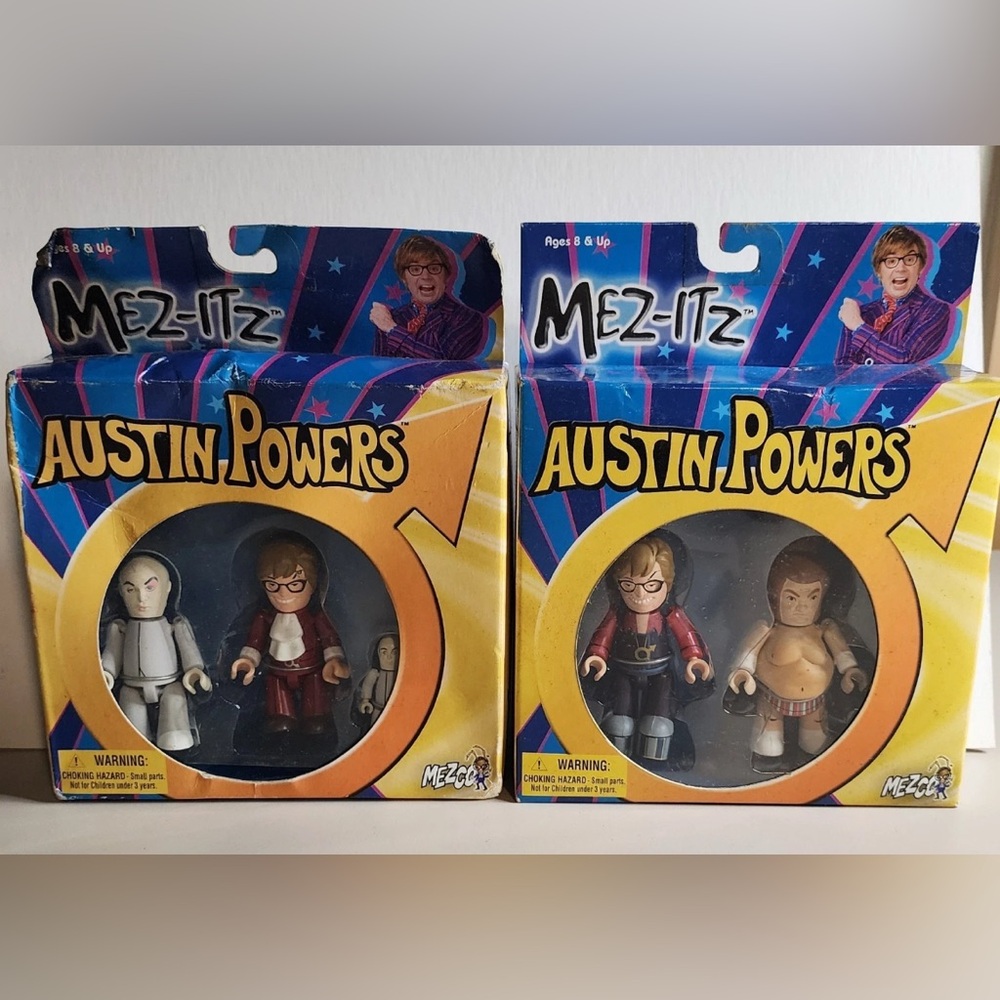 Mez-itz Austin Powers Set Of 2-5 Figures Complete Set NEW SEALED Mini Me MORE